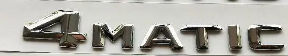 silver 01 3D шрифт букв для 4matic эмблемы для багажника автомобиля эмблемы для Mercedes 4matic 14-16 - Цвет: silver 01