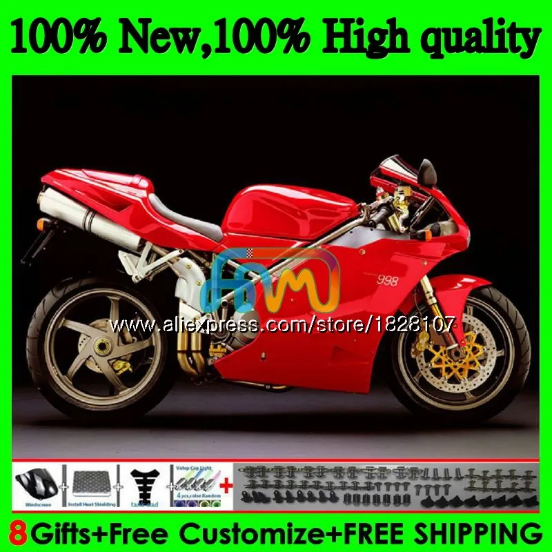 748 853 для поездок на мотоцикле DUCATI 916 все ярко-красные 996 94 95 96 97 98 99 02 71BS. 33 998 S R 1994 1995 1996 1997 1998 1999 00 2001 2002 обтекатель