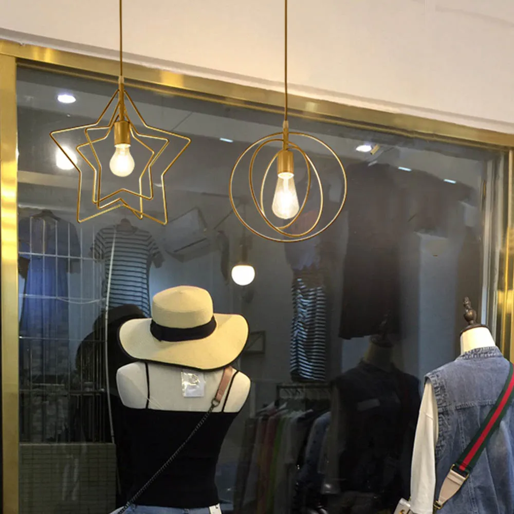 Pendant Light E27 Hanging Lamp Industrial Chandelier Vintage Metal Ceiling Lighting Retro Living Room Kitchen Restaurant Cafe Pendant Lights Pendant Lamp Chandelier Lighting Vintage Pendant Lights