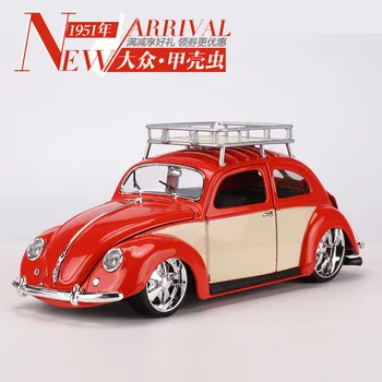

1:18 high simulation 1971 Volkswagen Beetle alloy car model Simulation retro classic car model for children gifts