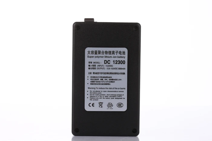 MasterFie 20 компл./лот AC/DC 12V 3000mAh супер Портативный Перезаряжаемые литий-ионный Батарея с черный чехол для DC камера видеонаблюдения 12300