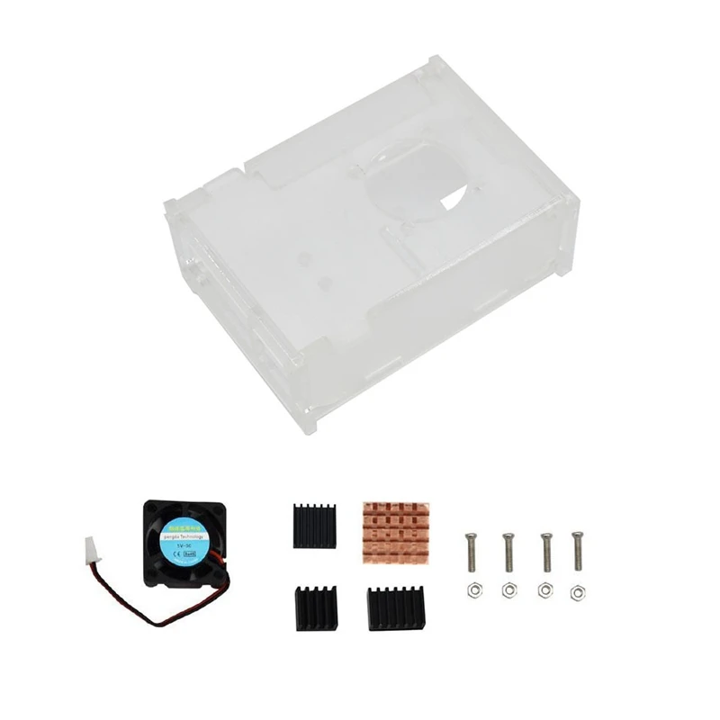 Silver 3,5 дюйма акриловый чехол для Raspberry Pi 4 Raspberry Pi 4 Модель B Акриловый чехол Корпус коробка с процессором охлаждающий вентилятор Rad - Цвет: Silver