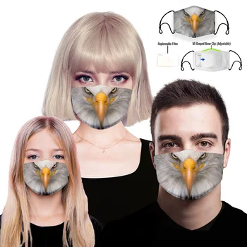 

Animal Printing Mask Reusable Protective PM2.5 Filter Mouth Mask Anti dust Face Mask Bacteria Proof Flu Mask dropshipping