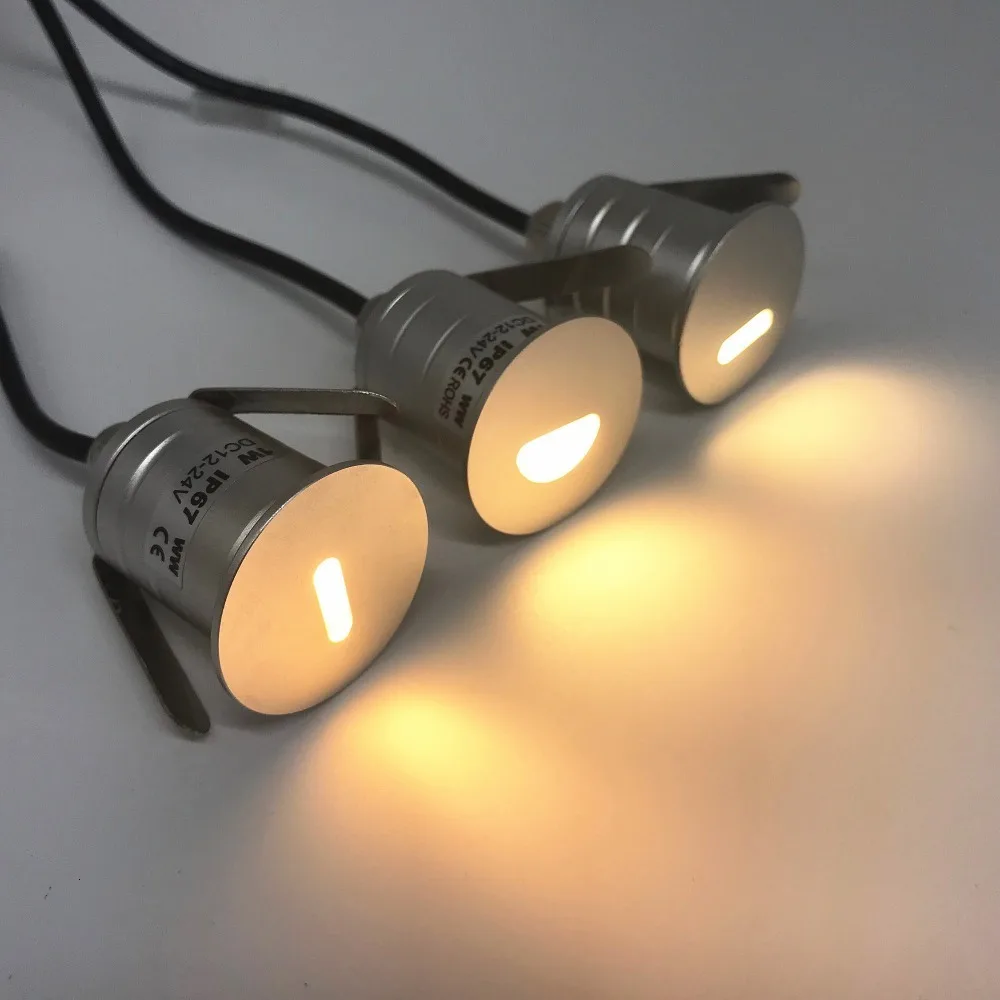 LED Stair Light Recessed Step Lights IP67 Waterproof Outdoor Corner Wall Lamps DC12-24V Deck Floor Lamp Staircase Lighting