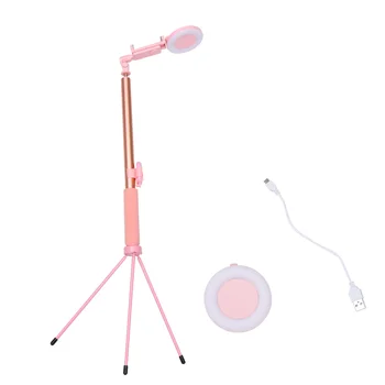 

1.7M Ring Shaped Beauty Double LED Lamp Phone Live Filling Light Bracket Aluminium Alloy Telescopic Tripod Creative Lamp Holder
