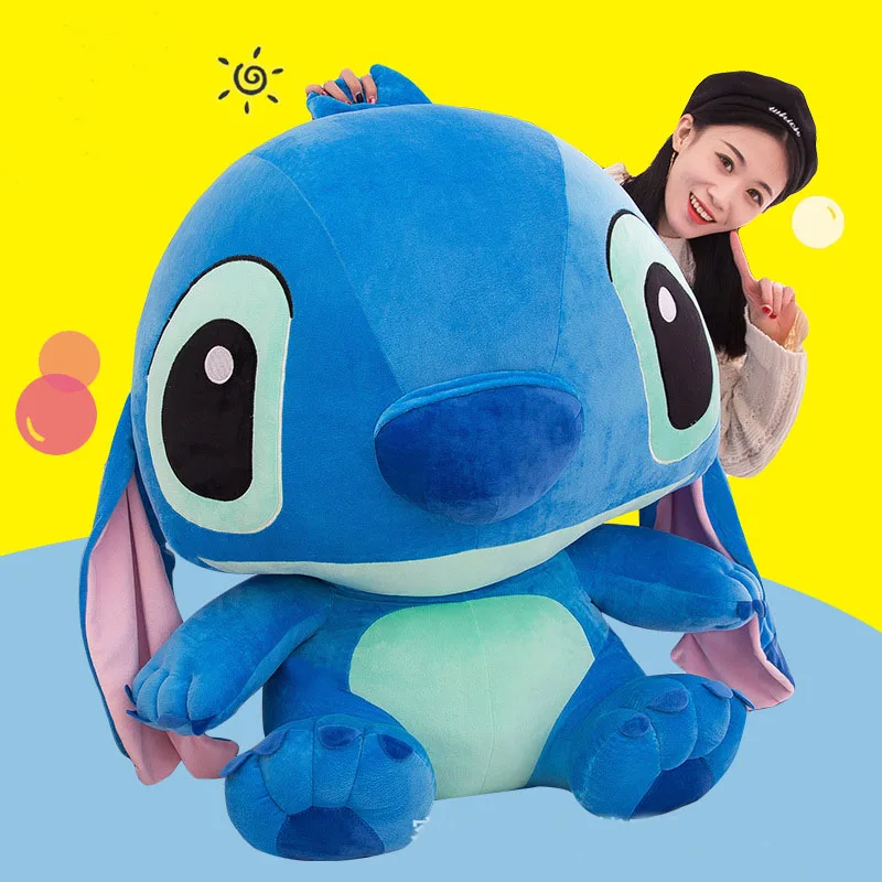 Jouets en peluche Stitch à longues oreilles pour enfants, poupées mignonnes  Disney, oreillers doux pour bébé, cadeau Tat, dessin animé Kawaii, jouet