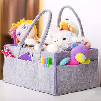 

Large Baby Diaper Caddy Storage Organizer for Nursery Portable Diaper Basket for Changing Station D6