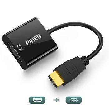

HDMI To VGA 13cm Cable Converter With Audio Port,1080P HD Video Adapter With Backup Power Supply Interface For Computer Box TV