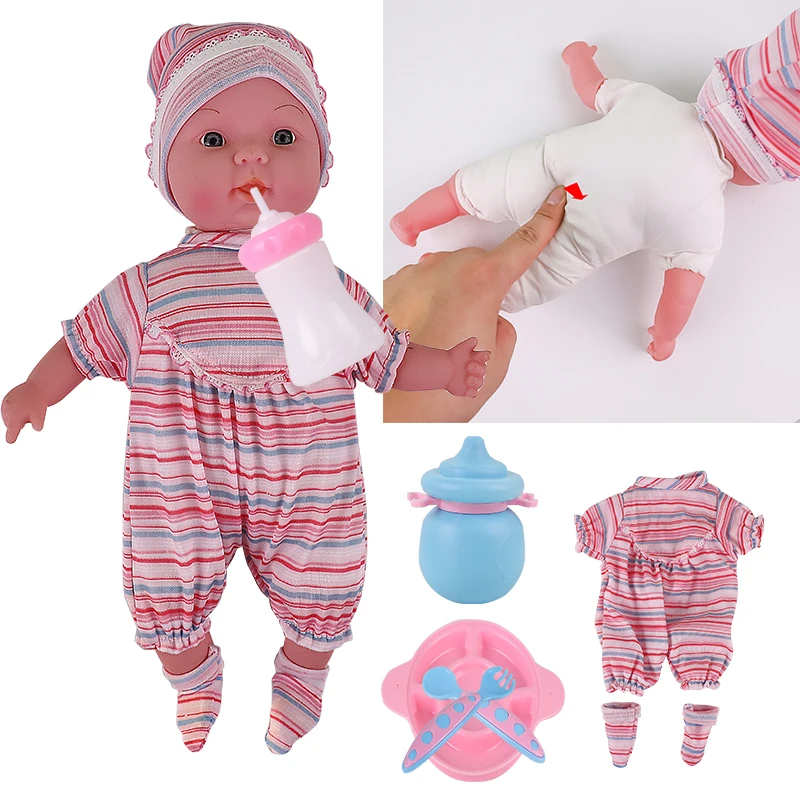 Кукла Детская Хлопковая Реалистичная кукла с одеждой и молочной бутылкой 14