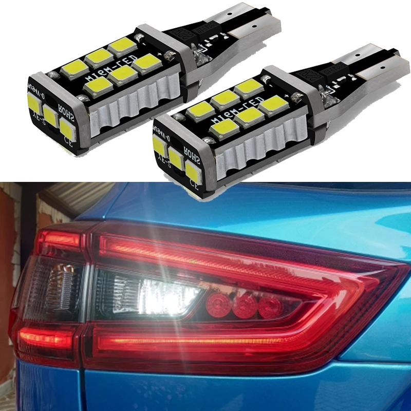 2 шт. Автомобильные светодиодные лампы W16W T15 для Nissan Tiida Sentra Teana Mitsubishi Lancer 9 10 I200 ASX