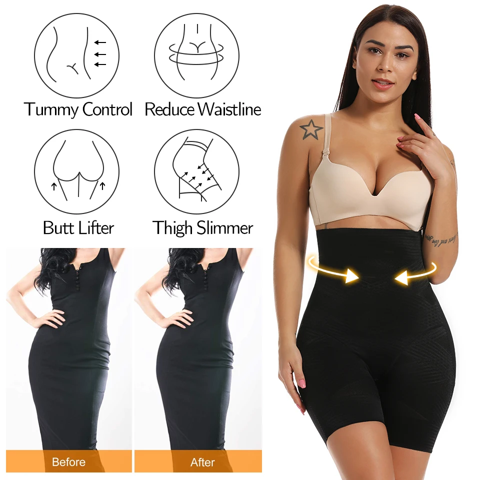 best tummy control shapewear uk Women Body Shaper Firm Tummy Control Shorts Under Skirts High Waist Shaping Panties Slimming Underwear Waist Cincher Shapewear spanx thong