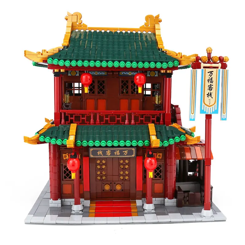 Xingbao 01022 Chinatown View The Wanfu ИНН Набор строительных блоков дом Коллекция игрушек подарок для детей подарок на день рождения - Цвет: 3046Pcs