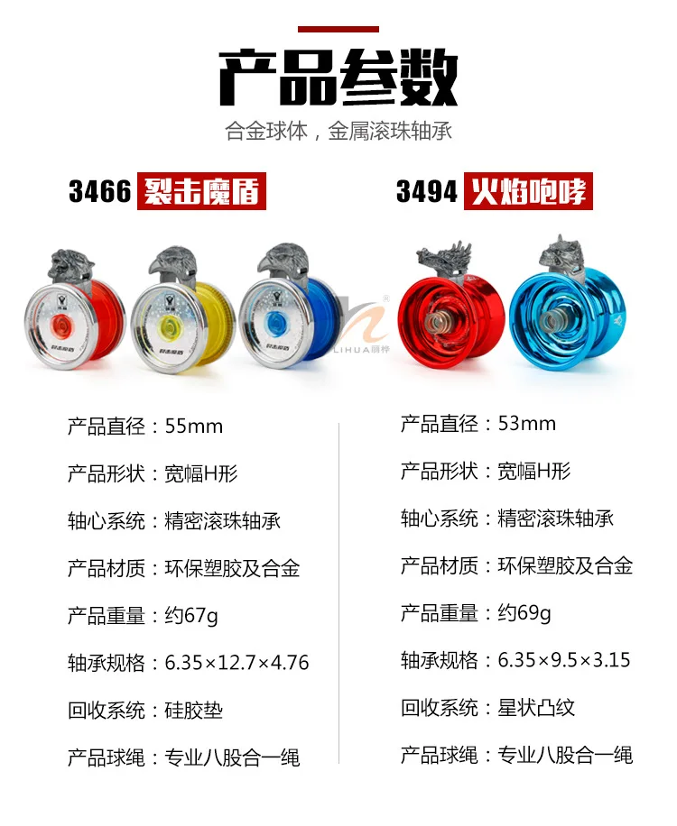 New Products Colorful Alloy Long YO-YO Cyclotron New York War Tiger S Children Toy YO-YO Wholesale
