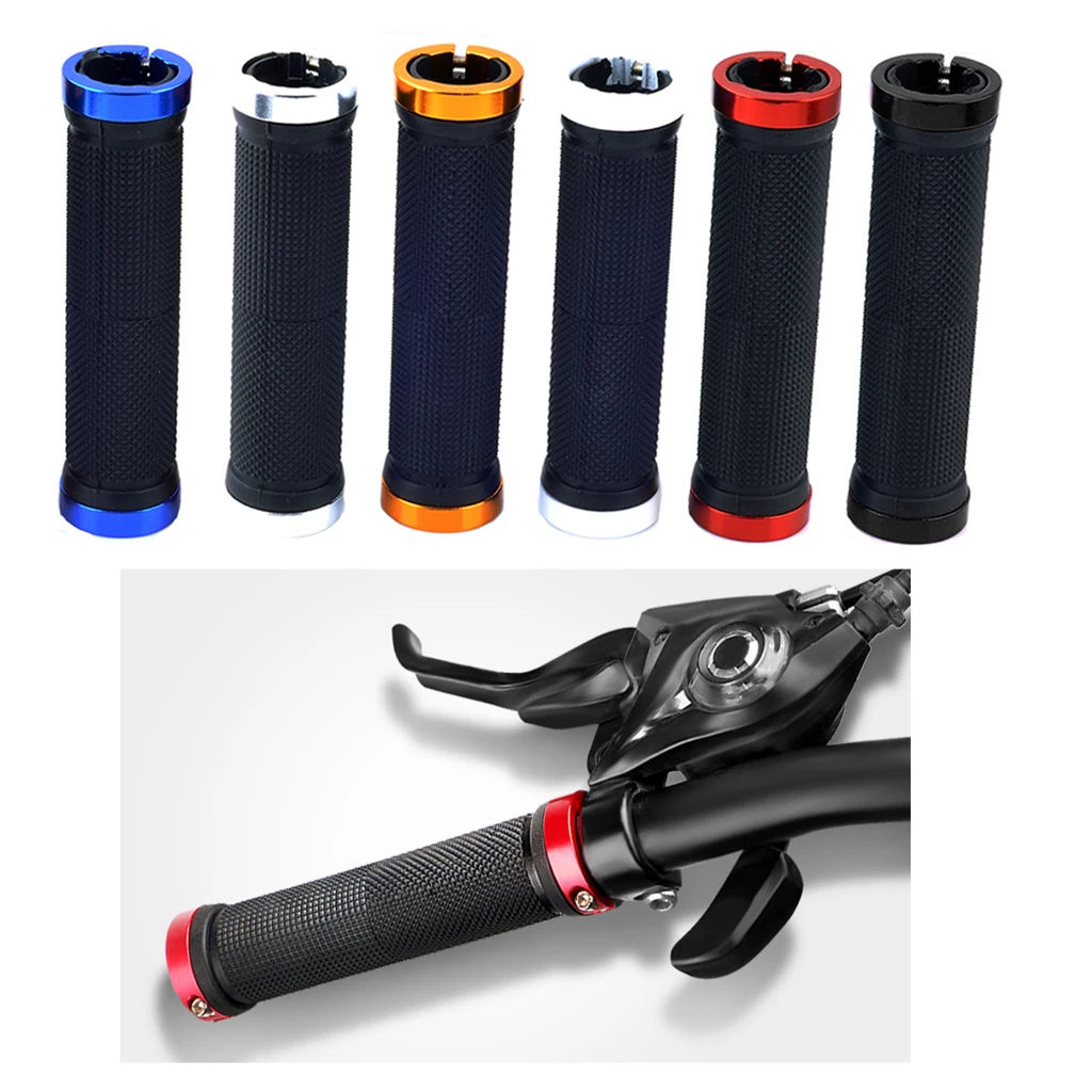 1 Pair Bicycle Double Lock MTB Cycling Handle Bar Grips Hand Cover Anti-slip Bicycle Handlebar Grips Bike Accessories