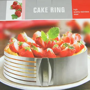 

Retractable Stainless Steel Circle Mousse Cake Layer Slicer Cutter With Adjustable Baking Cake Ring For Cake Pastry Tools