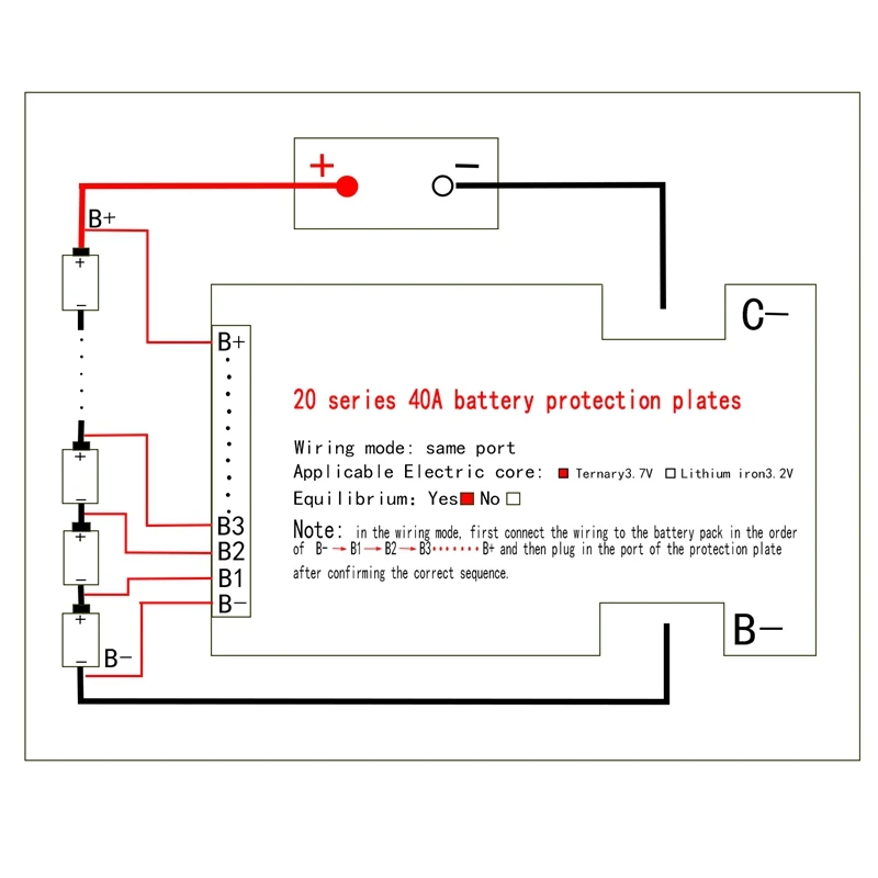 BMDT-20S 72V 40A 18650 литий-полимерный липолимер Батарея Защитная плата BMS PCB с балансом для мотоцикла, электронного велосипеда EScooter