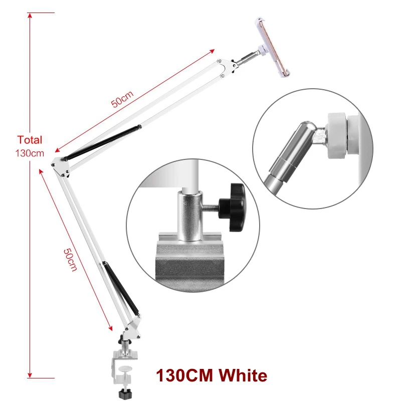  Lazy Shelf Bedside Tablet Phone Holder Foldable Long Arm Desktop Bedside Bracket Support Double 360