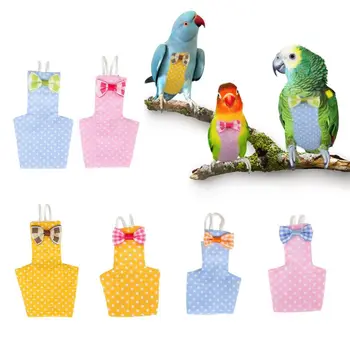 

Pet Bird Diaper Adjustable Cockatiel Flying Suit Leash Hand Made Parrot Pigeon Clothes