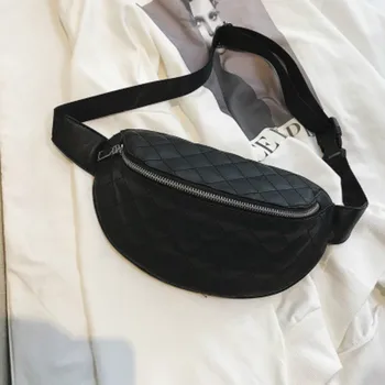 Nouvelle mode taille sac femmes Pu cuir Fanny Packs ceinture sacs pour femmes sacs à bandoulière noir