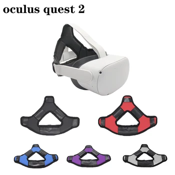 

Cushion Gravity PU Leather Reduce Pressure Fixing VR Headset Soft Head Strap Pad Easy Install Headband For Oculus Quest 2