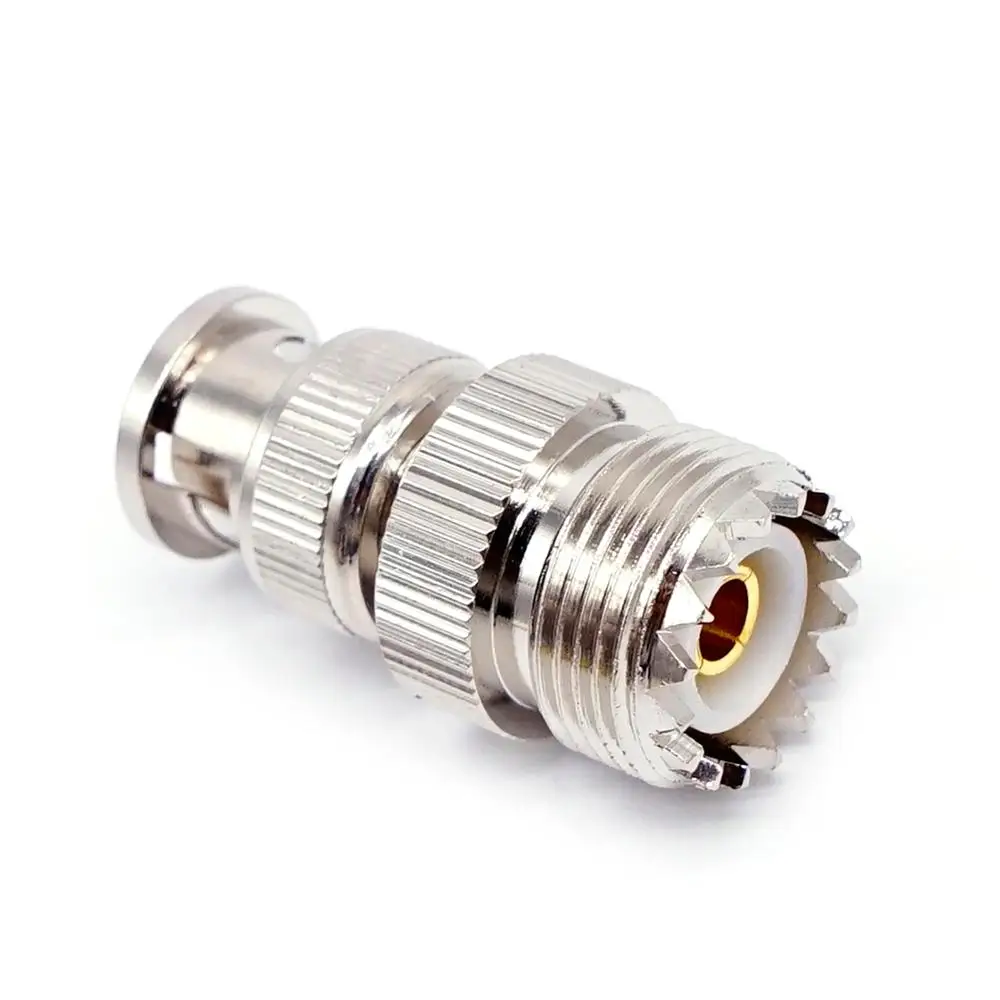 2x Adattatore Coassiale BNC Maschio A UHF SO239 PL-259 Femmina – Connettore RF