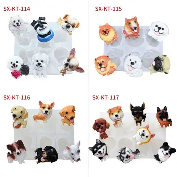 

Cute Dog Corgi French Bulldog Silicone Mold Fondant Chocolate Candy Resin Mold X7YA