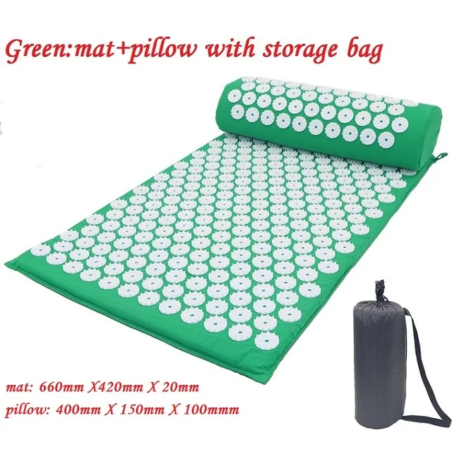 Cushion Pillow Bag2 Массажер для акупрессуры, коврик, расслабляющий, облегчающий стресс, подушка, Спайк, снятие стресса, тело, Йога, набор, Натяжной коврик, боль - Цвет: Cushion Pillow Bag2