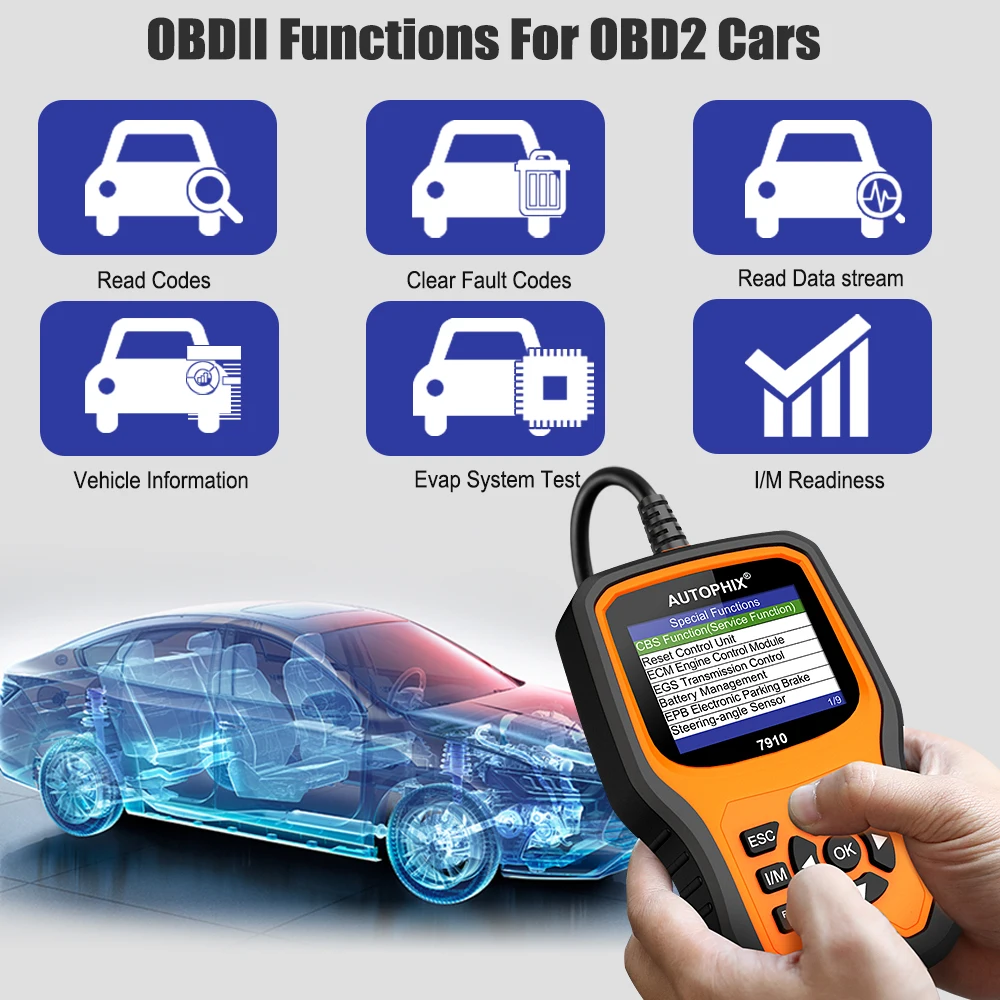 Autophix 7910 для BMW OBD2 Автомобильный сканер SRS SAS ABS EPB сброс масла Rolls Royce OBD