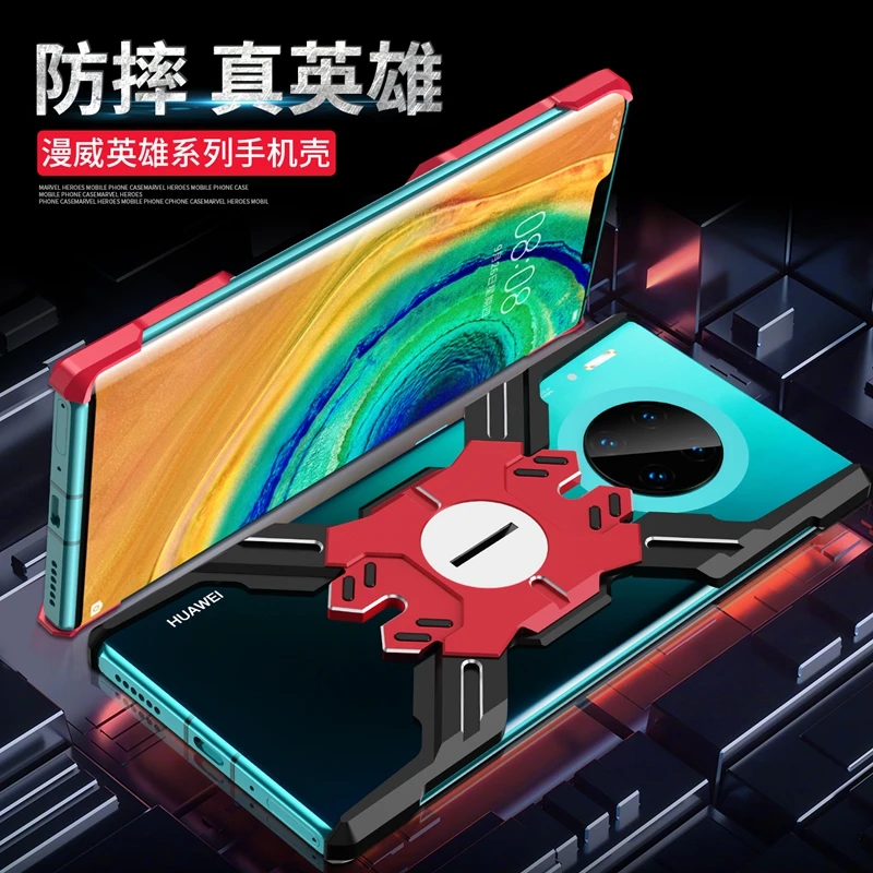 

Spiderman Series for Huawei Mate 30 Pro Case Metal Penel Bumper Phone Cover For Huawei P20 P30 Pro Mate 20 Nova 4 Honor View 20