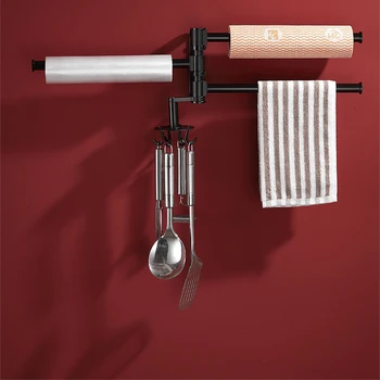 

1/2/3 Layers Stainless Steel Towel Rack Rotating Tower Bar Wall Mounted Tower Holder Shower Hook For Bathroom Organizer Hardware