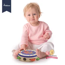 MiDeer, мультяшный Павлин, Детская деревянная перкуссия, игрушка, музыкальный инструмент, обучающая детская погремушка, игрушки, ручной барабан для детей, подарок на день рождения