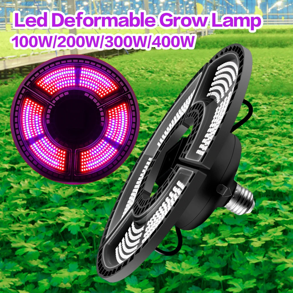 New 400W E27 LED Plant Grow Light Lamp UV IR Full spectrum Growing Bulbs Hydro For Flower Seeds Veg Indoor Greenhouse Growbox