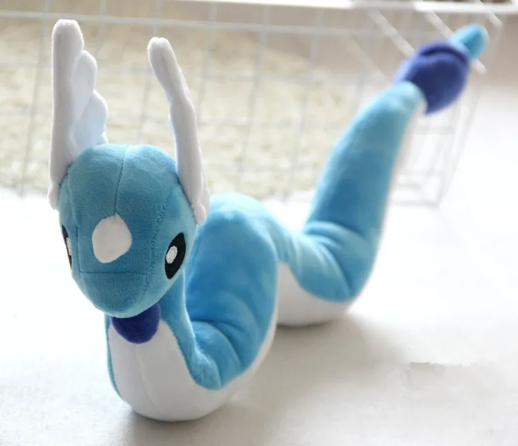 [Funny] аниме 70 см Dragonair Мифические животные плюшевые игрушки мягкие хлопковые куклы Иви и Пикачу модель милый мультфильм игрушка подарок для ребенка