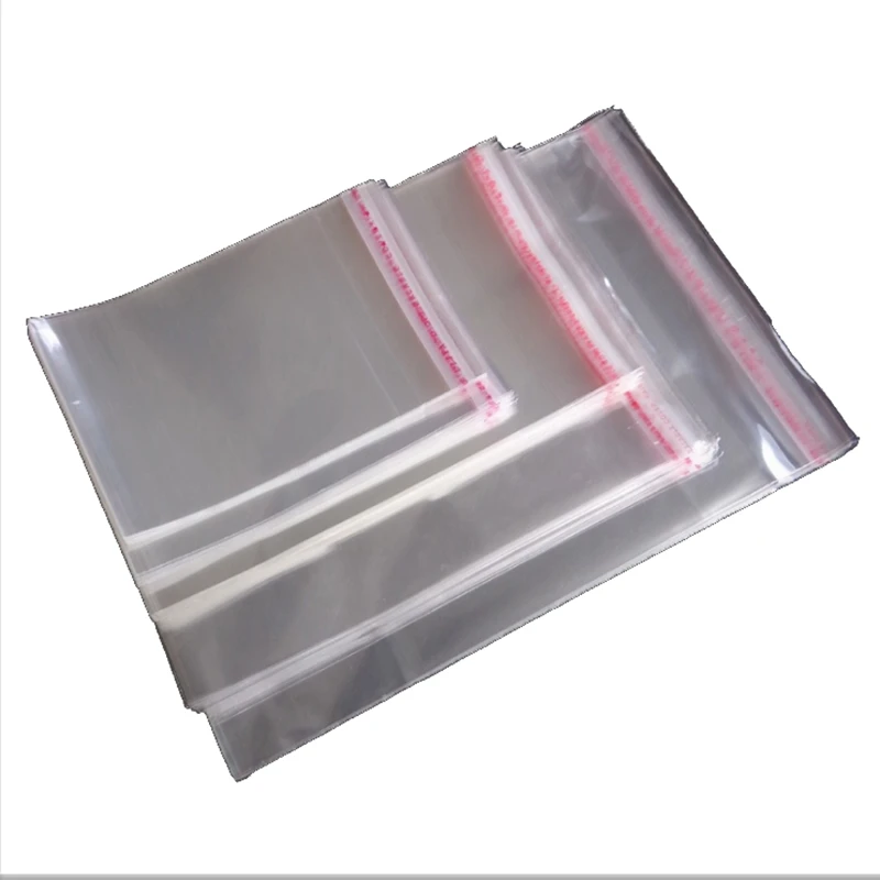Clear 100 x Self Adhesive Resealable Clear Plastic Cellophane Bag 12 x 17cm