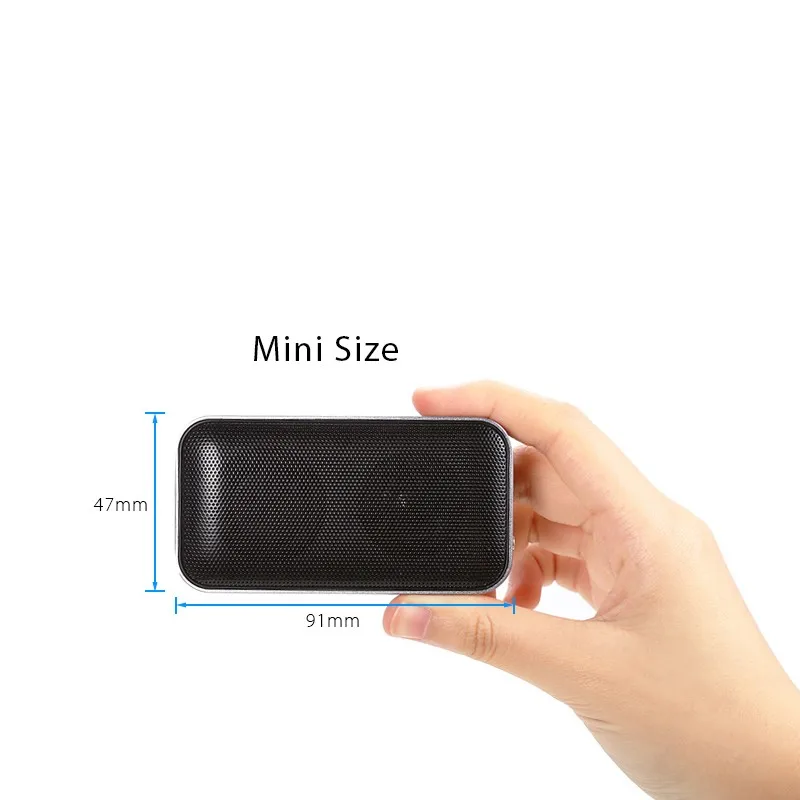 AEC BT207 портативный беспроводной карманный bluetooth-динамик мини металлический музыкальный звуковой ящик громкой связи для спорта на открытом воздухе езда сабвуфер
