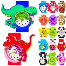 

Cartoon Dinosaur Children Watch 48 animals Baby Toys Kids Slap Watches Girls Boys Watches Child Christmas Birthday Gift