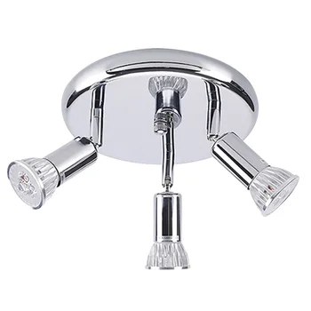 

Surface Mounted Round 3 Heads GU10 Bathroom Kitchen Angle Adjustable Living Room LED Spotlight Modern Metal Ceiling Light