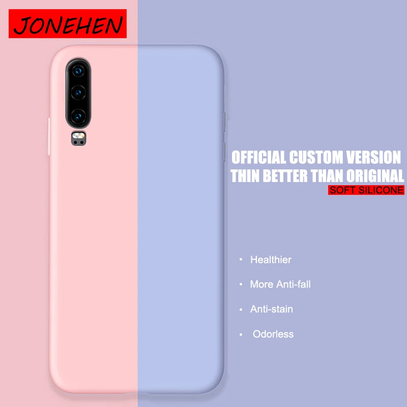 

For Huawei P30 Pro Case Cover Liquid Silicone Original Soft Shockproof Thin Cover For Huawei P20 Pro P30 P20 Lite P10 Plus Cases
