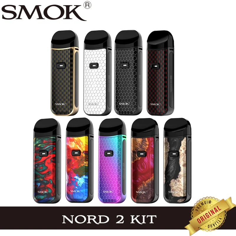 Новый электронных сигарет SMOK Nord 2 Vape Pod Комплект 1500 мА/ч Батарея 40 Вт электронная