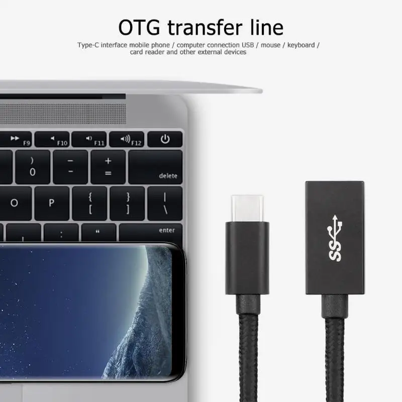 Прочный USB 3,1 OTG кабель износостойкий высокоскоростной USB 3,1 type-C OTG кабель USB-C мужчин и женщин USB 3,0 конвертер шнур