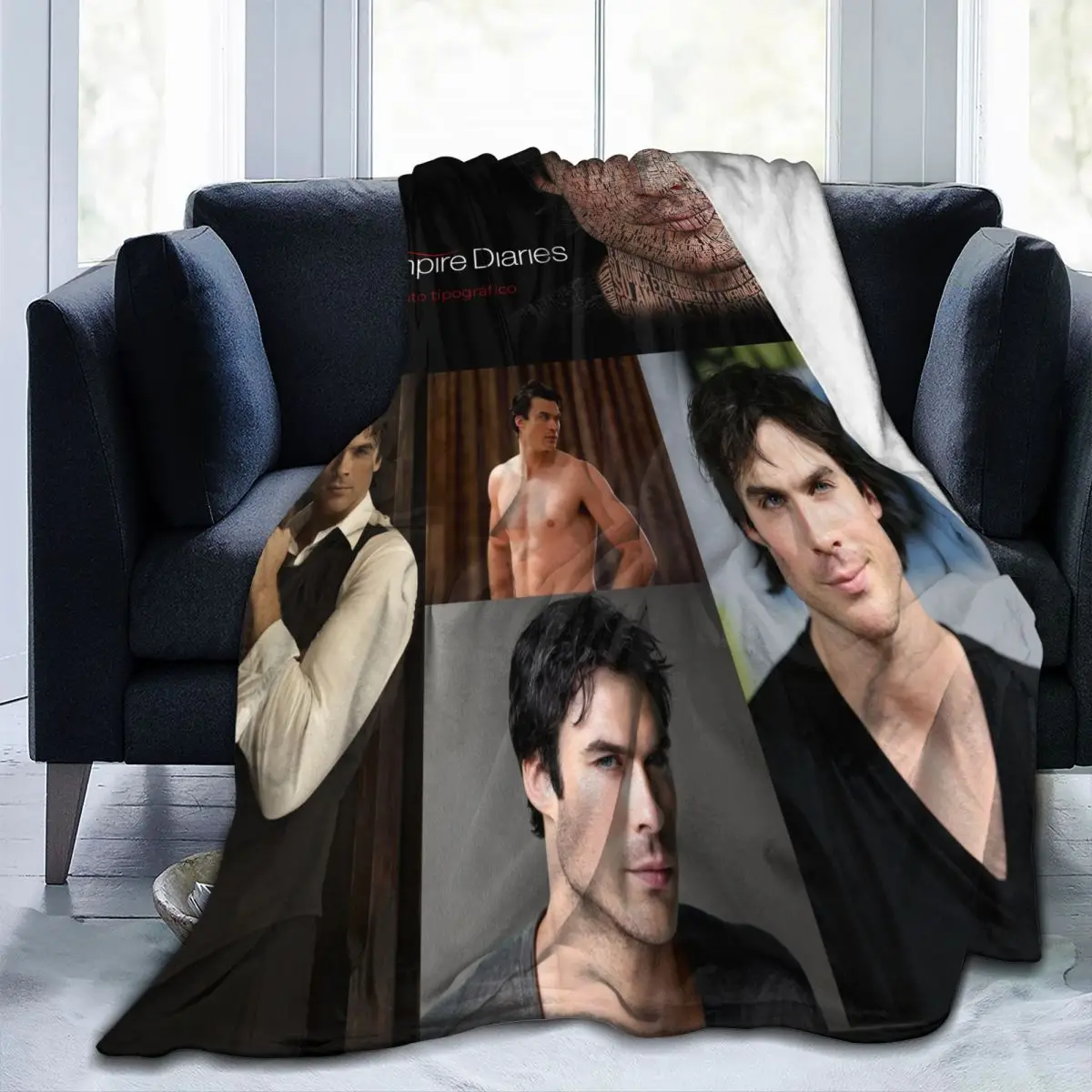 Vampire Diaries Damon Blanket