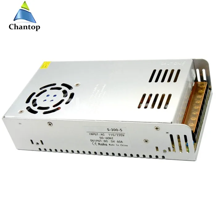 5V 60A 300W Драйвер импульсного источника питания AC 100-240V вход в DC 5V адаптер питания для светодиодный дисплей