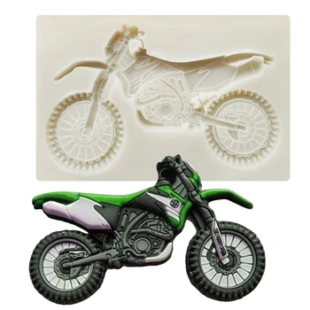 

3D Motorcycle Silicone Molds Baby Birthday Fondant Cake Decorating Tools DIY Baking Candy Clay Chocolate Gumpaste Moulds K714