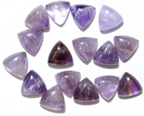 

10mm Natural stone Quartz crystal Turquoises tiger eye triangle cabochon beads for Diy Jewelry Making Necklace Accessories50PCS