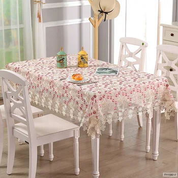 

2020 New European Style TV Cabinet Tablecloth Lace Fabric Rectangular Round Table Disposable Multifunctional Dust Towel Cover