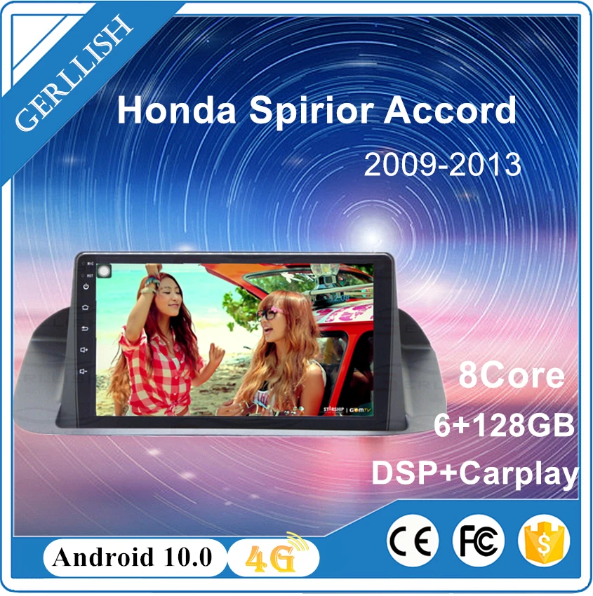 Android автомобильный dvd GPS play для Honda Accord Spirior Acura TSX 2009 2010 2011 2012 2013 4 Гб + 64 WI-FI BT Зеркало