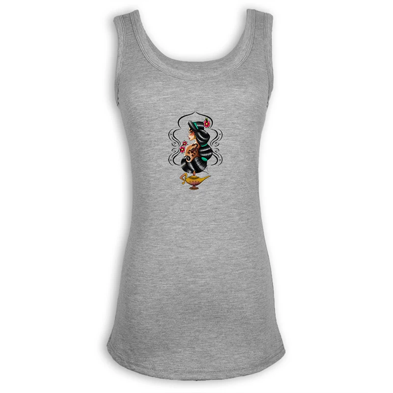 jfVestS471G Aladdin and the Magic Lamp Genie жилет Сейлор Мун кот Милый Мультфильм Олень майки без рукавов хлопок повседневные топы на бретелях подарок - Цвет: jfVestS471G