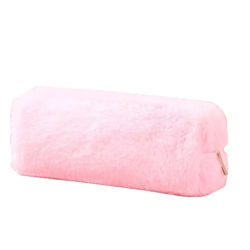 Милый забавный плюшевый Чехол-Карандаш для девочек, косметичка для макияжа, сумка для хранения, кошелек для школьников L* 5 - Цвет: pink