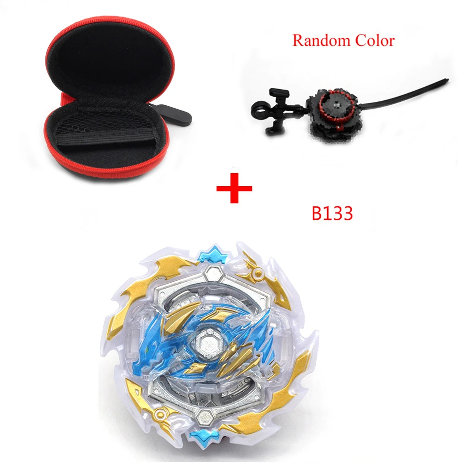 Топ Beyblade Burst B145 B144 с средство для запуска Beyblade сумка для гироскопа Bey Fusion Bayblade спиннинг Топ подарок на день рождения игрушка - Цвет: b133With Launcher