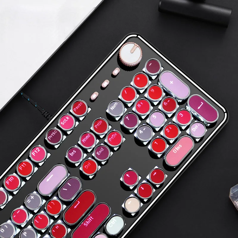 Vintage Punk Style Keyboard 104 Keys Mechanical Gaming PC Accessories for Computer Laptop JR Deals